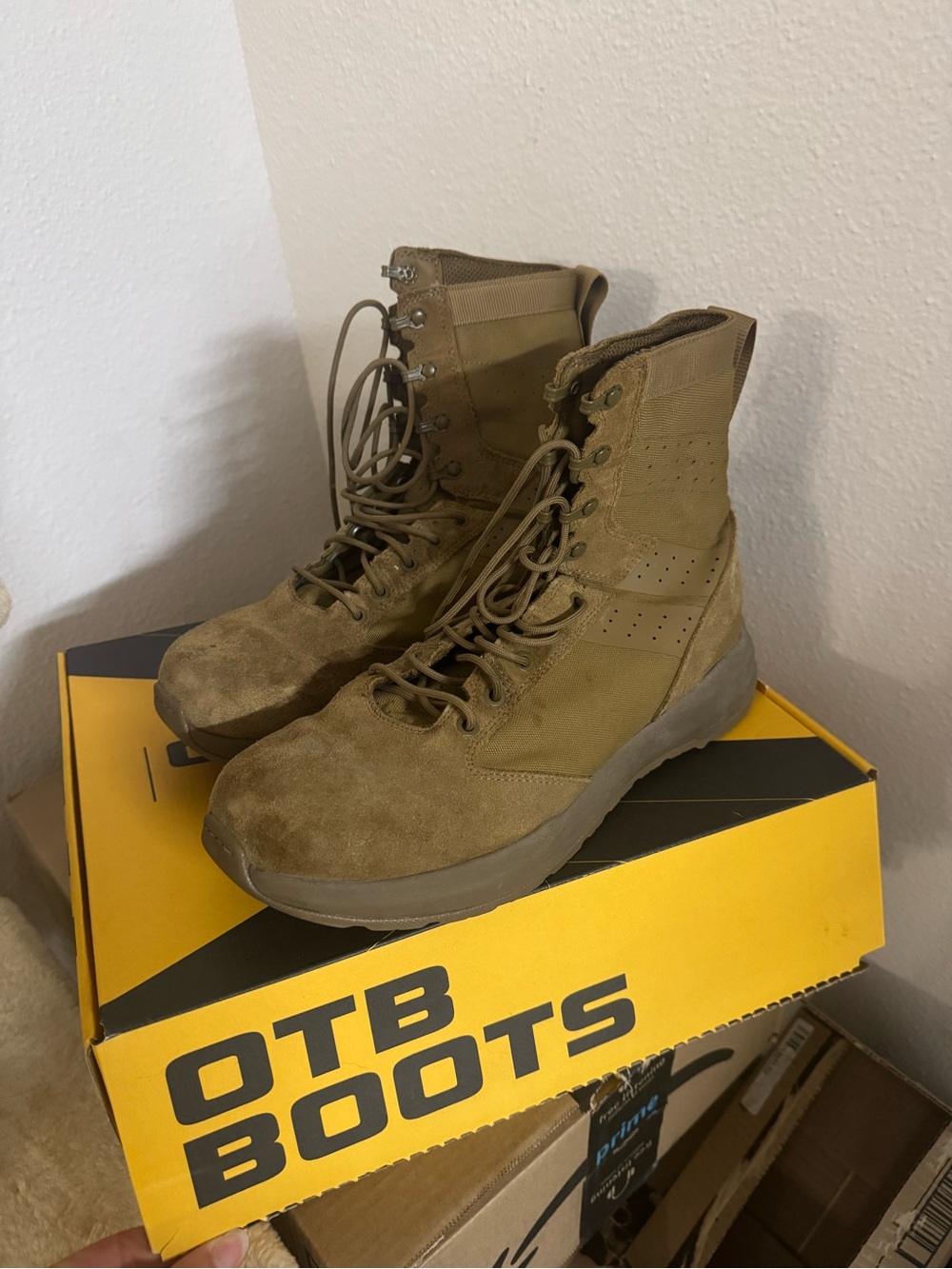 Boots Men's Tactical Lace-Up Desert Tan Combat Boots